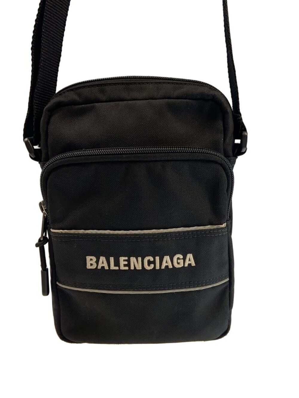 Balenciaga Sport Messenger Bag black contrasting embroidered Black